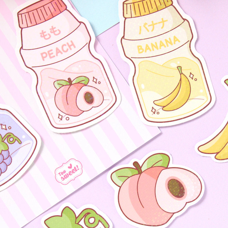 Sticker Pack Kawaii Milk