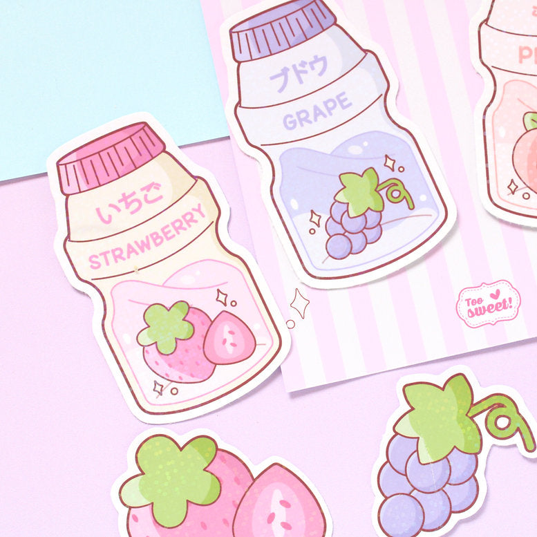 Sticker Pack Kawaii Milk